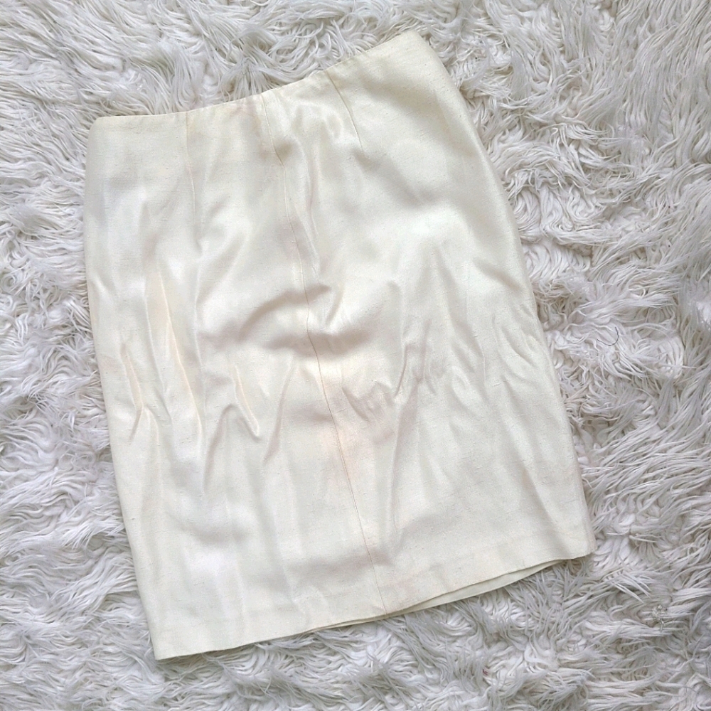 Vintage White Suit Skirt